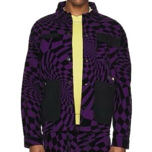Vans Vault x PAM Spiral Checker Chore Jacket Mens Size large coat unisex